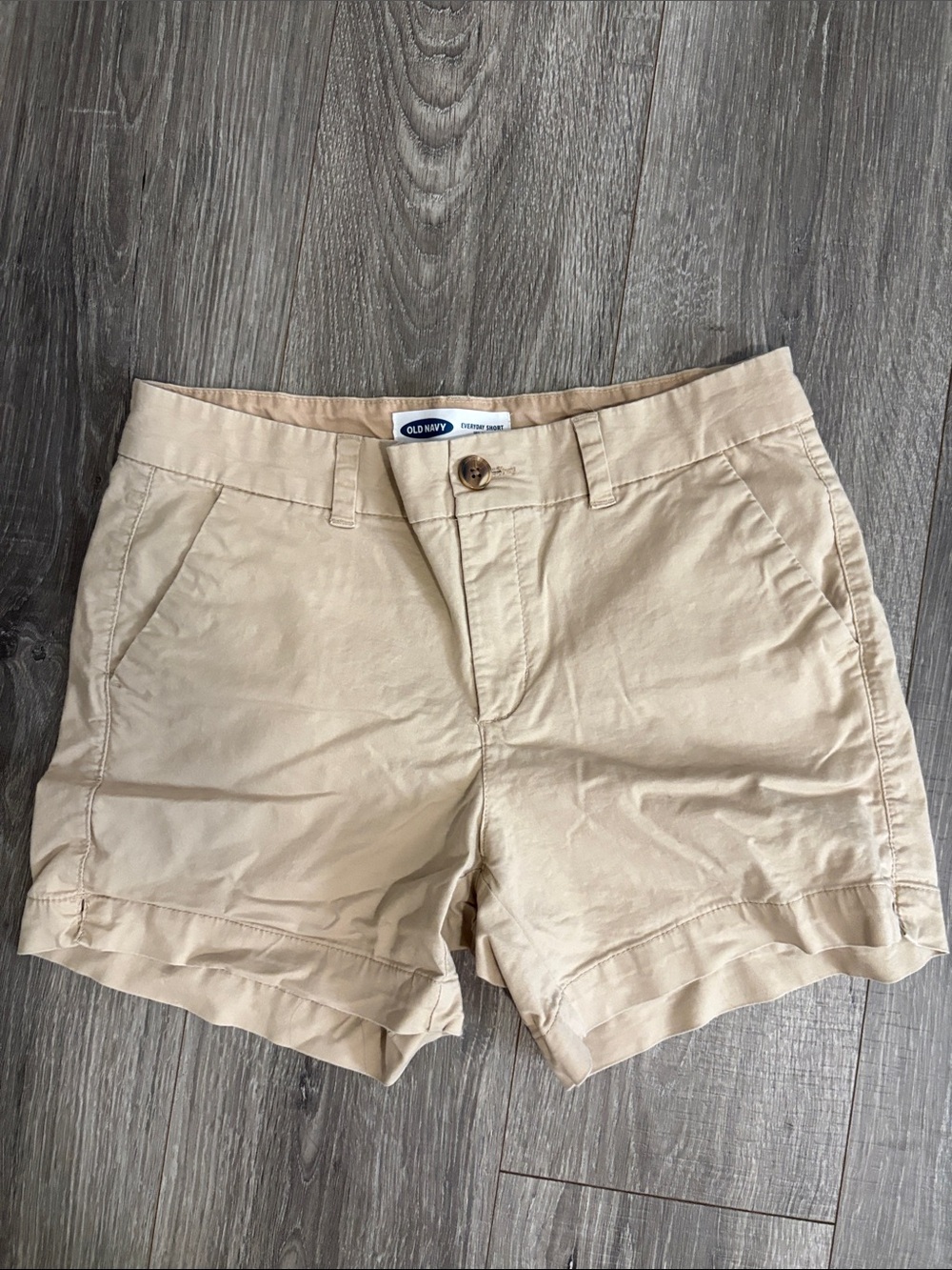 Old Navy Beige Casual Cotton Blend Shorts